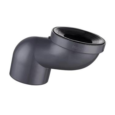 Imagem de XLWLLNJ Deslocador de Assento de Vaso Sanitário Tubo de Encanamento Acessórios para Assento de Vaso Sanitário Reparo Peça de Acessório de Banheiro Adaptador D, cinza 10cm