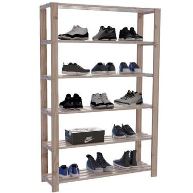 Imagem de Estante Grande Montessoriana Madeira Treliça 6 prateleiras oferta  Arm