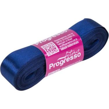 Imagem de Fita de Cetim 22MM X 10M Azul Marinho 215 - Fitas Progresso