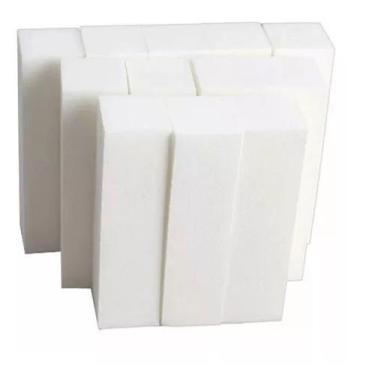 Imagem de Kit 12 Lixas Bloco Fecha Poros Polidora Branca Atacado Unhas - Femme C