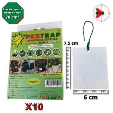 Imagem de Pestrap Branca Pega Fungus Gnats Mod Ret Pq 7,5x6 10 un
