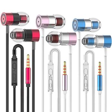 Imagem de Fones de ouvido de metal V3, fones de ouvido, fones de ouvido, ruído islating, alta definição, estéreo para Samsung, iPhone, iPad, iPod e leitores de MP3 (misto)