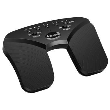 Imagem de Donner Pedal Virador De Página Sem Fio, Pedal Virador De Página De Música Recarregável Para Tablets E Telefones, Preto