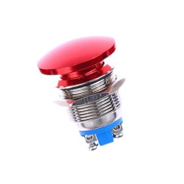 Imagem de Esquirla Botão momentâneo de reparo de metal, prático, resistente ao desgaste, substituição, escudo de metal vermelho de alto desempenho, cabeça de cogumelos