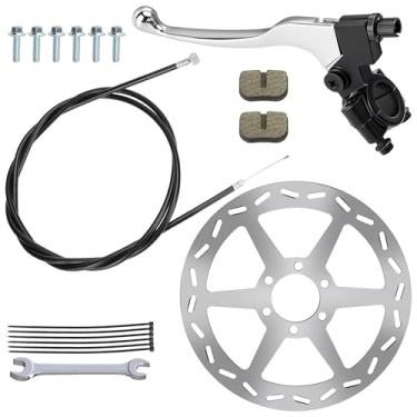 Imagem de YOXUFA Mini rotor de freio a disco de 180 mm + kit de alavanca de embreagem de freio para bicicleta Coleman CT100U CC100X Baja Doodlebug DB30 Motovox MBX10 MBX11 Monster Moto Predator 79 97cc 100cc