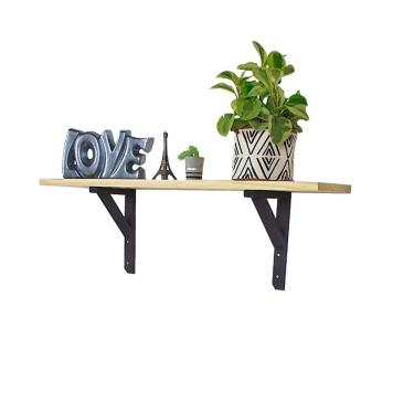 Imagem de Prateleira Com Mão Francesa Chapecó 27a X 90l X 19p Em Pinus Natural E Preto