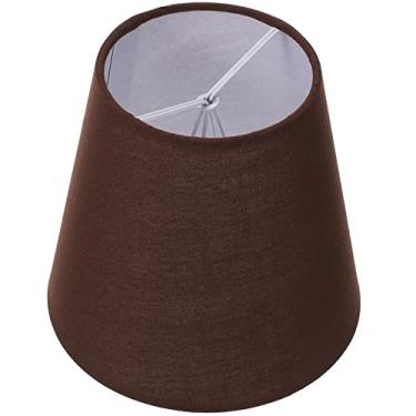 Imagem de Kichvoe Mini lâmpada de barril pequeno com clipe de lâmpada, abajur de tecido de barril para abajur de mesa e luz de chão abajur de pano cúpula - 14 cm/5,5 polegadas