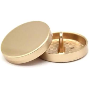 Imagem de Botões de metal de ouro plano redondo clássico para roupas calças de calça calça blusa de camisa de camisola de qualidade mini acessórios de costura por atacado, fosco dourado, 10mm 10pcs