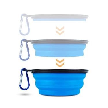 Imagem de Pote para Pet dobrável e Retrátil - Comedouro e bebedouro 450 ml