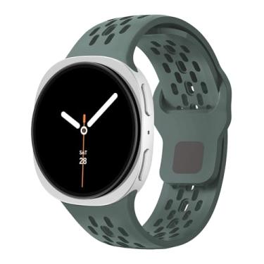 Imagem de Pulseira esportiva de silicone para Samsung Galaxy Watch 8 de 40 mm e 44 mm/Watch 8 Classic de 46 mm, pulseira de silicone respirável sem lacunas para Samsung Watch 8 40 44 e 46 mm