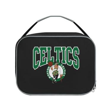 Imagem de FOCO NBA Unissex Adulto Oficialmente Licenciado Wordmark Team Color Big Logo Basketball Zip Closure 7L Lancheira - Boston Celtics