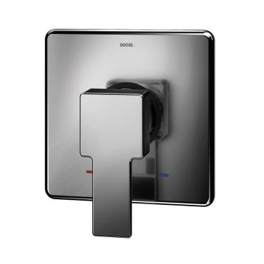 Imagem de Acabamento Monocomando Docol Edge para Chuveiro e Ducha Higiênica Base Deca Grafite Polido