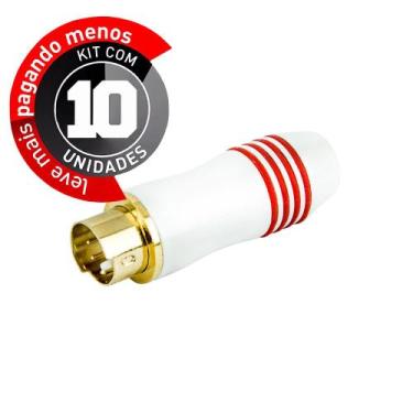 Imagem de Kit 10 Plug Super Vídeo 4 Pinos - Profissional - CIRILO CABOS