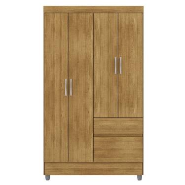 Imagem de Guarda-Roupa Solteiro 4 Portas 2 Gavetas com Pés Ideval
