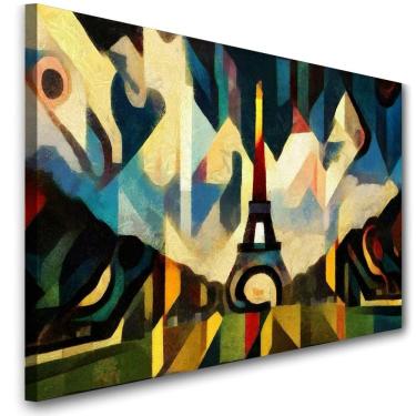 Imagem de Quadro Abstrato Torre Eiffel