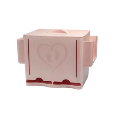 Imagem de Organizador de Fraldas Bebê Porta Fralda 3 em 1 Lenço Umedecido Pomada