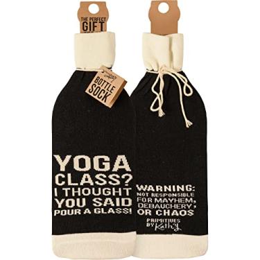 Imagem de Primitives by Kathy Meia de garrafa decorativa, preta