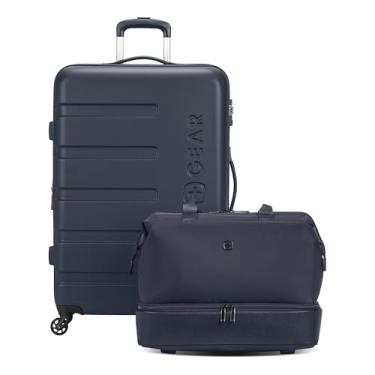 Imagem de SwissGear 7366 Hardside Mala expansível com rodas giratórias, azul-marinho, conjunto de 2 peças (Weekender/27), Azul marino, 2-Piece Set (Weekender/27), Mala expansível 7366 Hardside com rodas