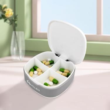 Imagem de Caixa de comprimidos diária de medicamentos para viagem, porta-comprimidos portátil, 4 vezes ao dia, contém organizador semanal de comprimidos para remédios, vitaminas e óleos