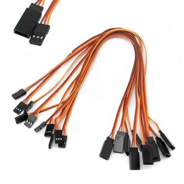 Imagem de Cecicebb 10 Pieces Servo Extension Cable Servo Extension Cord Male to Female Rc Wire Cable Connectors 11.8 inch for JR Futaba RC Car Airplanes