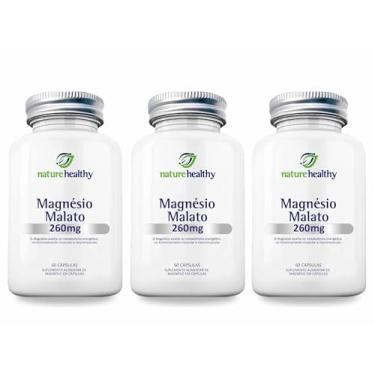Imagem de COMBO c/ 3 - MAGNÉSIO MALATO 260MG c/ 60 NATURE HEALTHY