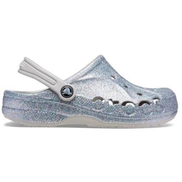 Imagem de Sandália crocs baya glitter clog k silver, 31, Silver