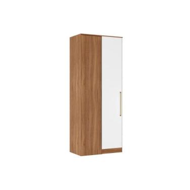 Imagem de Módulo De Quarto Casal Guarda Roupa Canto Reto 71150k Irlanda C- 1 Porta Amendola-branco