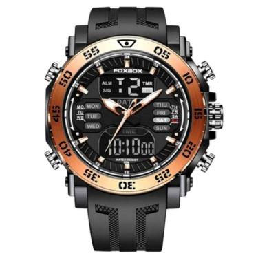 Imagem de Relógio De Pulso Digital Led Masculino Impermeável De Quartzo Esportivo Dourado