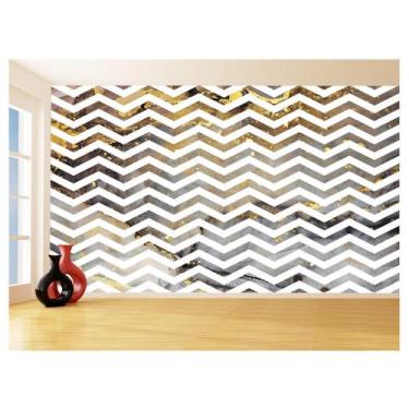 Imagem de Papel De Parede 3D Sala Chevron Zig Zag Listras 3,5M Zig118 - Você Dec