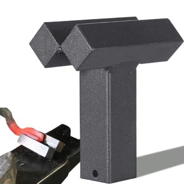 Imagem de Blacksmith 2.5 cm Hardy Forming Stake V Bottom 90° Swage Leaf Creasing Tool Bigorna