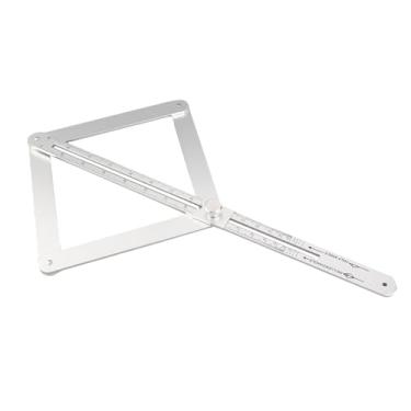 Imagem de Pissente Transferidor de Ângulo Ajustável Em Liga de Alumínio 380mm Com Régua Deslizante para Medição de Azulejos, Madeira e Laminados