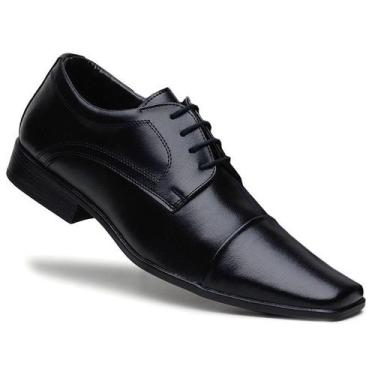 Imagem de Sapato Social De Cadarço Linha 70 Confort - Bertelli, Preto, 39