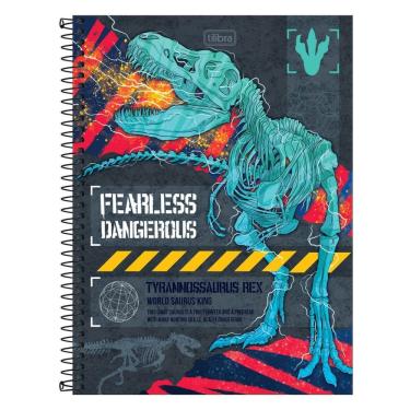 Imagem de Caderno Espiral Capa Dura Universitário 1 Matéria Raptor 80 Folhas Estampa 7
