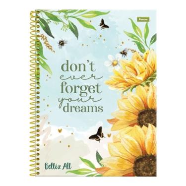Imagem de Caderno Espiral Universitário A4 Capa Dura 10 Matérias 160 Folhas Belliz All Foroni Estampa 1