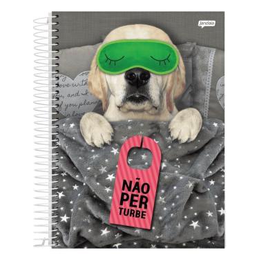 Imagem de Caderno Espiral Universitário Capa Dura 10 Matérias 160 Folhas Pets Love Jandaia Estampa 1