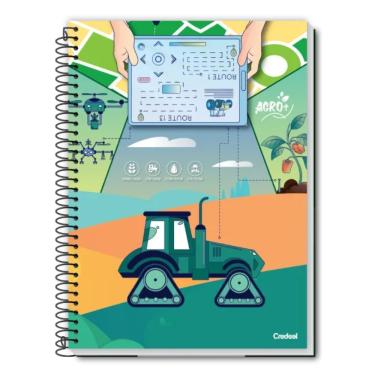 Imagem de Caderno Espiral Universitário A4 Capa Dura 10 Matérias 160 Folhas Agro Credeal Estampa 3