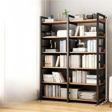 Imagem de Estante de madeira com painel traseiro para armazenamento seguro, estojo organizador versátil para livros, brinquedos e mais - opções multicoloridas (A6102)