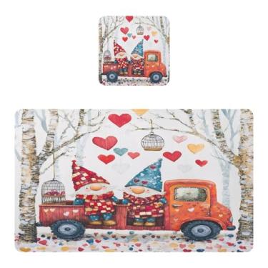 Imagem de Burbuja Jogo americano conjunto de 2, tapetes de mesa de cozinha antiderrapantes resistentes ao calor à prova d'água para mesa de jantar, laváveis, 30 x 45 cm