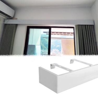 Imagem de Caixa de proteção para cortina de teto e parede, moldura blackout com parafusos, placa de sanefa cega (suporte de parede, 5,5 m) - solução elegante para decoração de casa