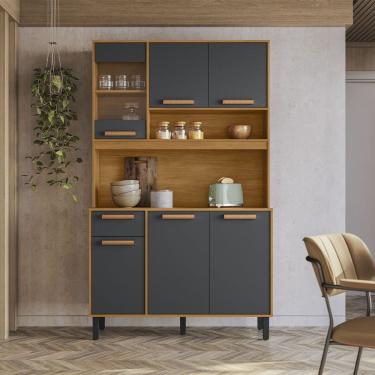 Imagem de Armario de Cozinha Napoles Itatiaia 6 Portas e 1 Gaveta 120 cm