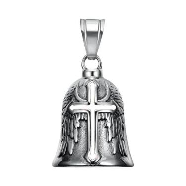 Imagem de Colar Masculino Vintage Com Pingente De Sino De Motocicleta, Joia Com 