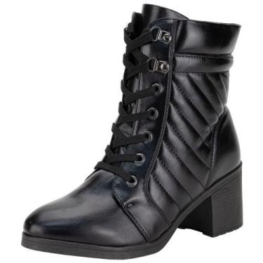 Imagem de Bota feminina coturno mooncity 73202, Preto, 36