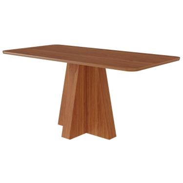 Imagem de Mesa de Jantar Maitê 6 Lugares Retangular Tampo MDF 160x80cm Cinamomo Milani Movelaria