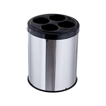 Imagem de Lixo Para Copos Descartáveis Coletor Inox Copo Plástico 15 Litros