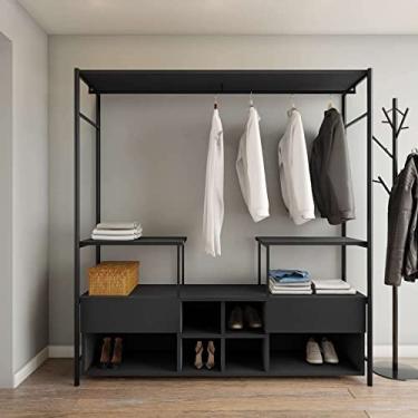 Imagem de Guarda-Roupa Closet Modulado Léria Casal 2 GV Preto