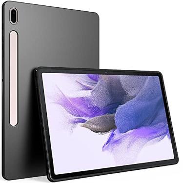 Imagem de Puxicu Capa para Samsung Galaxy Tab S7 FE 12,4 polegadas, design fino de borracha macia TPU fosco capa protetora de silicone para Samsung Galaxy Tab S7FE, tablet de 12,4 polegadas - preta