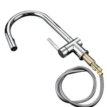 Imagem de Torneira Gourmet Bancada Cozinha Retratil Ducha 2 Modos de Jato Monoco