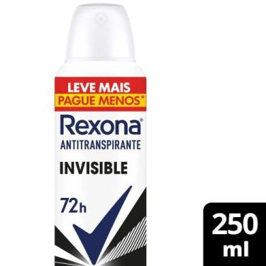 Imagem de Desodorante Antitranspirante Aerosol Rexona Invisible 250 ml