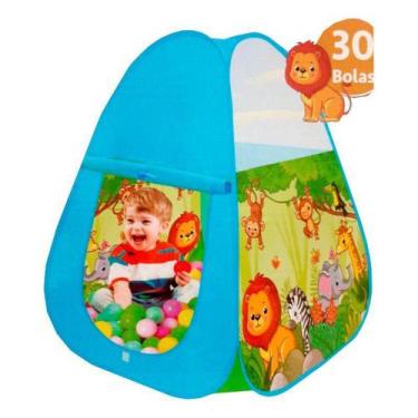 Imagem de Cabana De Bolinhas Infantil 30 Bolas Azul- BRINCOU BRINQUEI - Brincoub