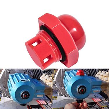 Imagem de Yoursme Tampa de substituição de enchimento de óleo 514009761 547961 com vedação de vedação de vedação de substituição para bombas Cat 2SF 2DX 3DX 3SP tampa de lavadora de pressão vermelha